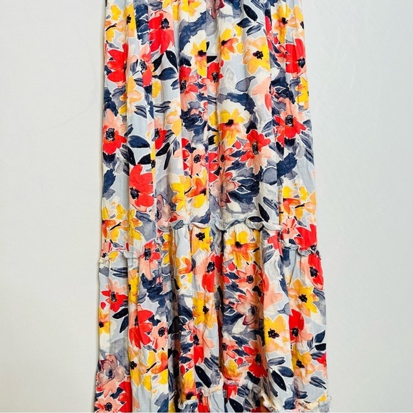 Isabel Maternity by Ingrid & Isabel Floral Smocked Tiered Maxi Dress. Size XS. - Picture 8 of 15